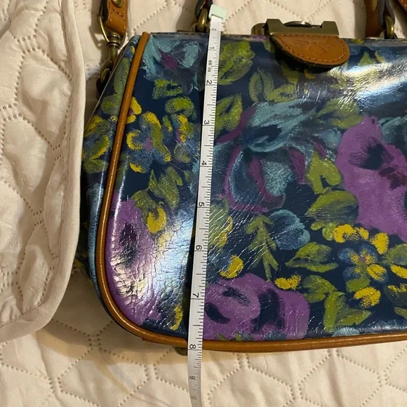 Patricia Nash Purple and Blue Floral Satchel - Picture 10 of 11